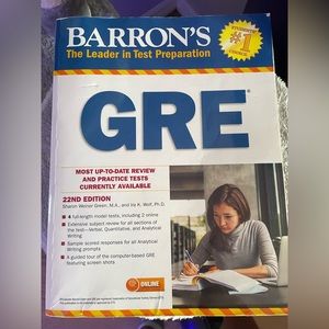 BARON’S GRE TEST PREP BOOK ISBN-13: 978-1438009155